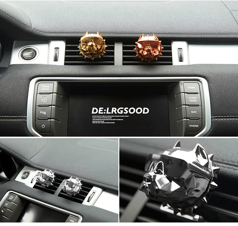  Creative Bulldog Car Air Freshener Auto Cool Box Perfume Refill Good Smell Fragrance Scent