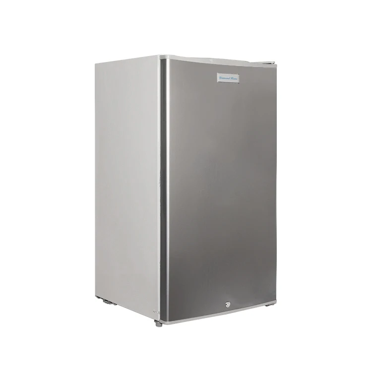 Stainless Mini Steel Single Door Fridge 220V 90L Home Refrigerator