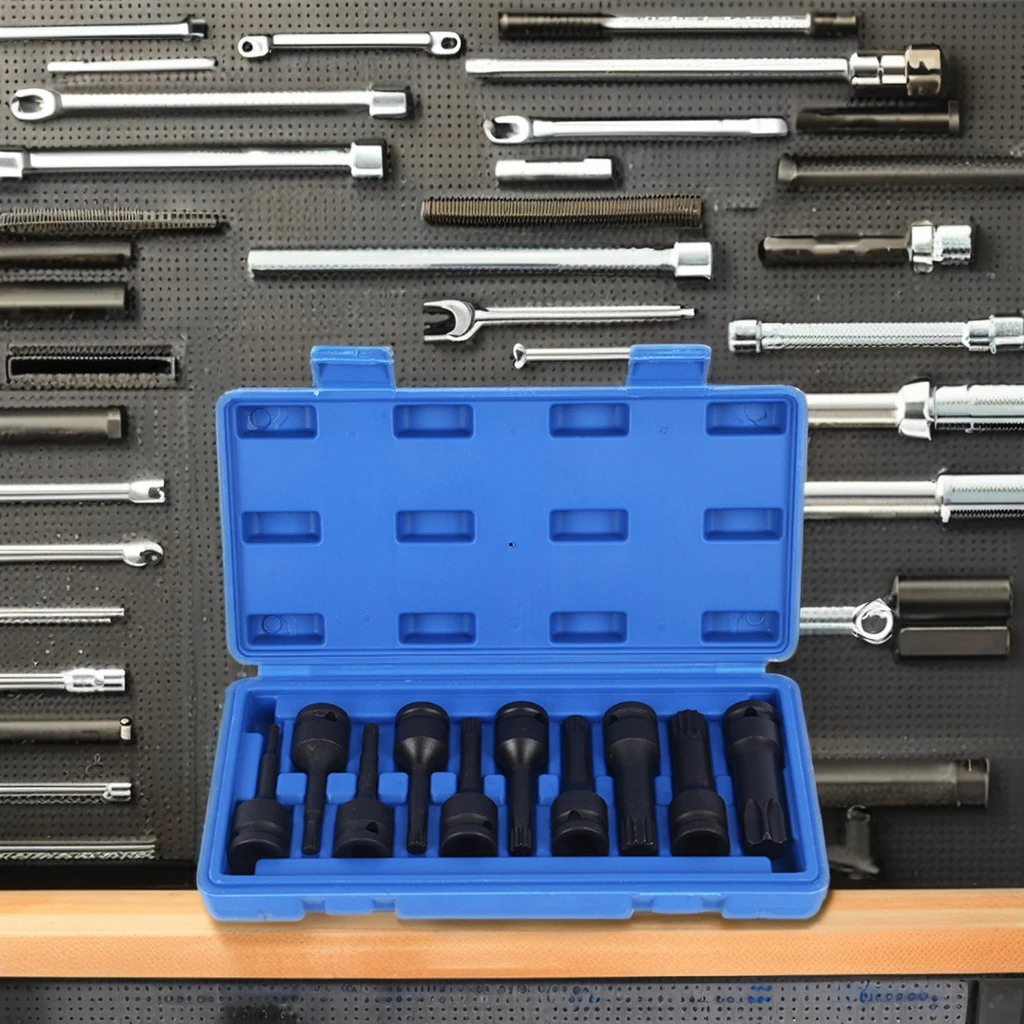 Factory Outlet 10 pcs Air Impact Socket Set 1/2 inch Heavy Duty Wrench Socket Set Tool Hand Tools Auto Repair Tools Wrench Set