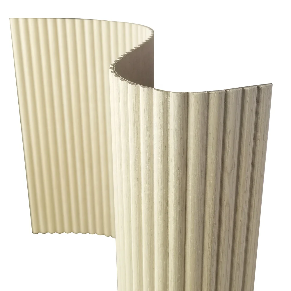 Super flexible white oak 3d wave wall panels solid wood fluted wall cladding home decoration