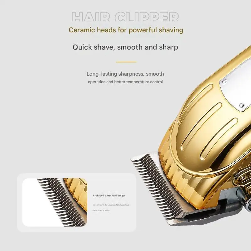 Electric Hair Clipper Engraving Cutting Machine 2-in-1 Set Digital Display USB Hair Salon Home