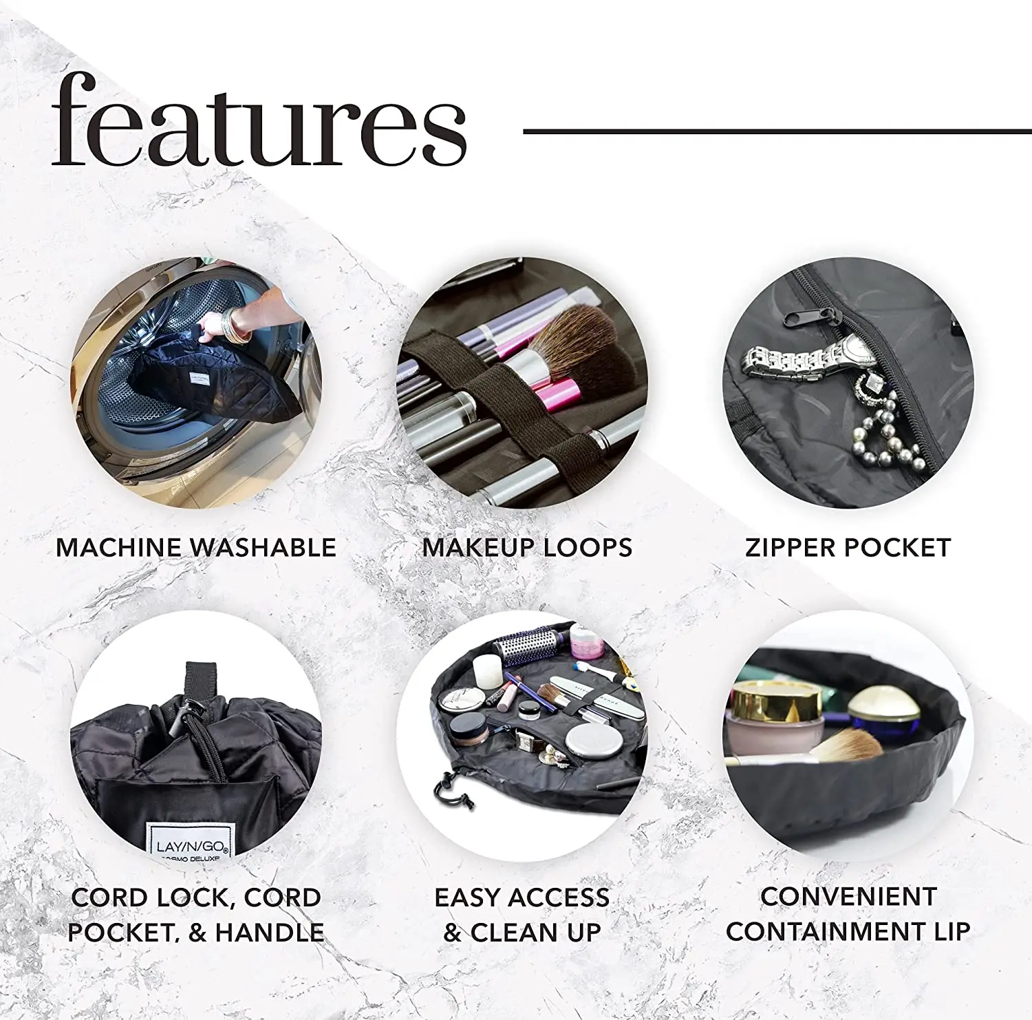 Mini Quick-pull Drawstring Accessories Makeup Toiletry Bag For Travel Pouch Cosmetic Bag