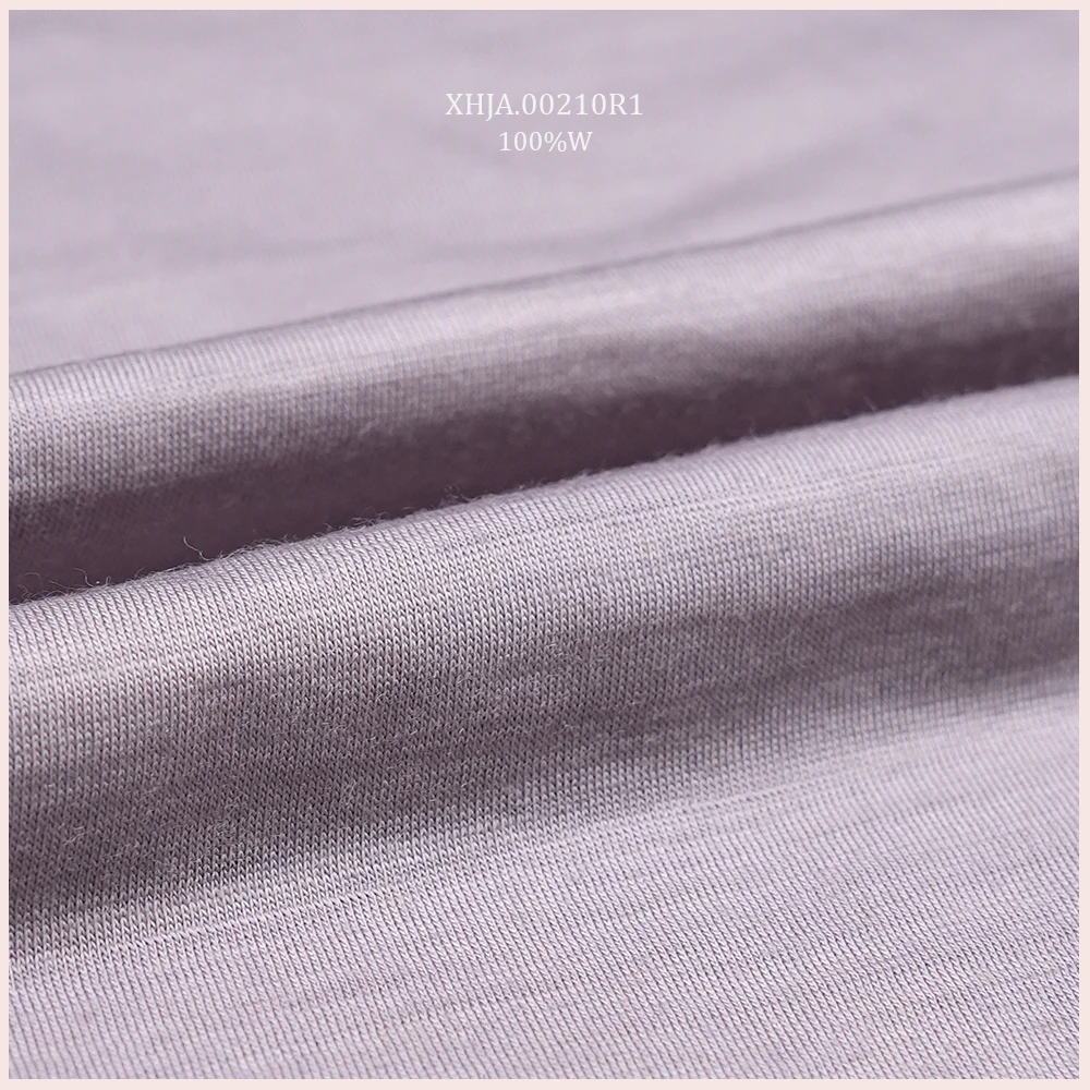 Sustainable 100% Merino Wool Jersey Plain Clothes Knit Fabric Inner Layer Polo Shirt T-shirt Sportswear Fabric