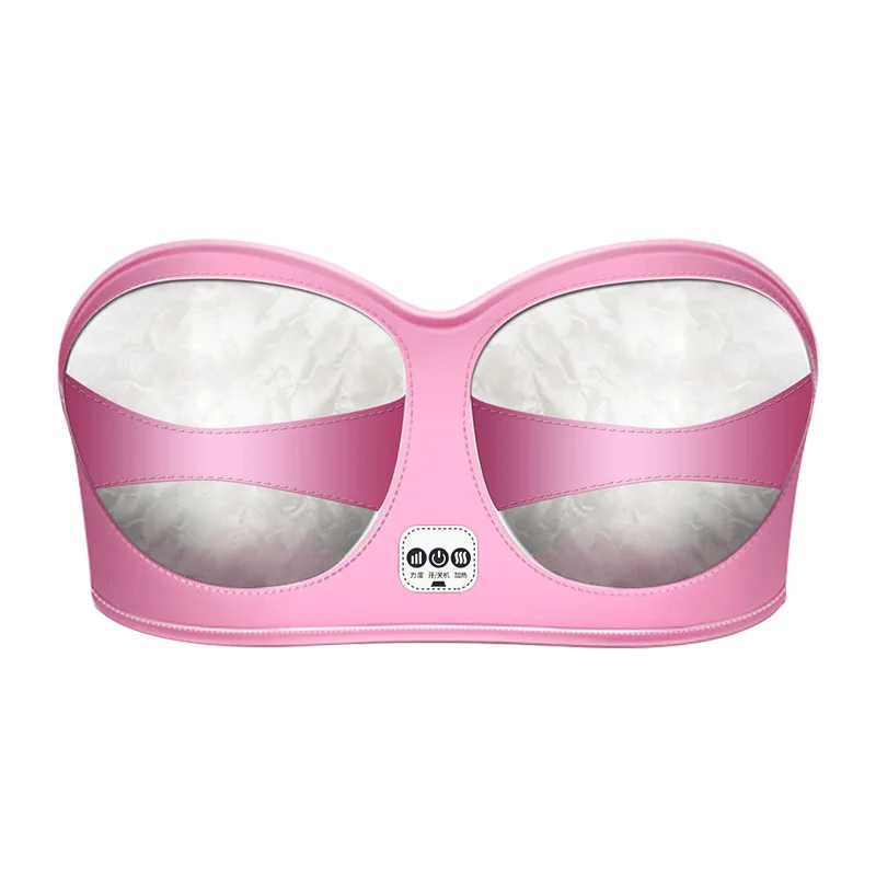 Rechargeable Electric Massage Bra Chest Massager oem Beauty machine Breast Massager