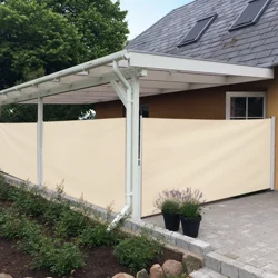 Outdoor Patio garden Retractable Side Awning Waterproof Sun Shade Wind Screen Privacy Divider