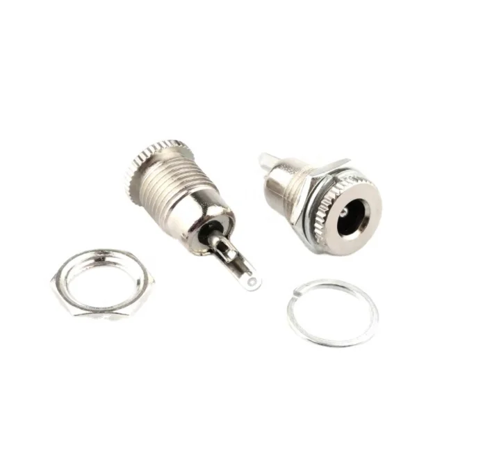 DC099 power socket/full copper/zinc/gold 5.5*2.1-2.5 core metal 10A high current vertical