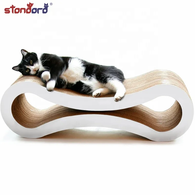 
Cat Scratcher Lounge Scratch Play Perch Superior Cardboard Construction Significantly Outlasts Scratch Pad with Premium Scratch 