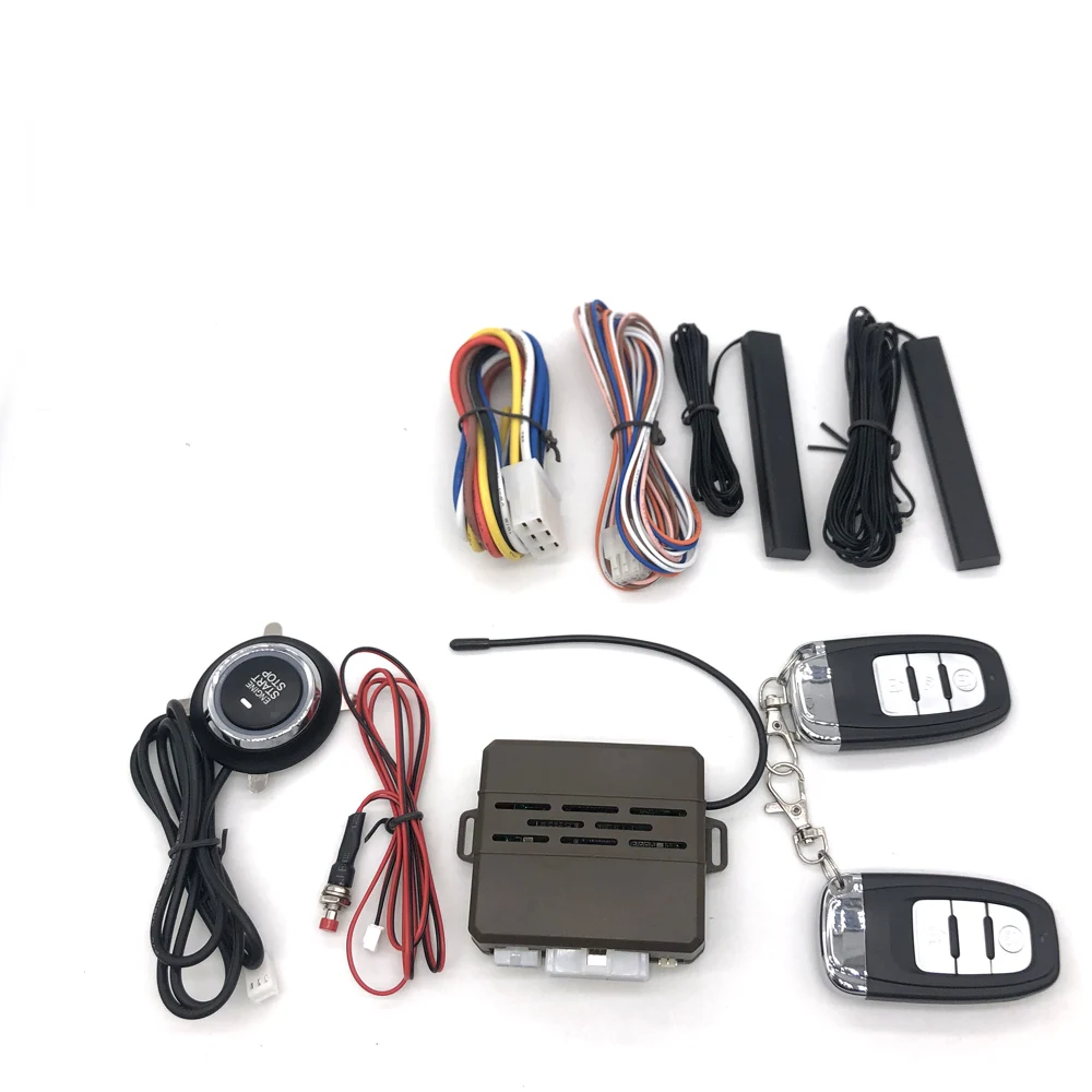 Wholesale Auto Passive PKE Keyless Entry System Alarm System with Push Button Start Stop 12V Mobile Phone APP Start Engine