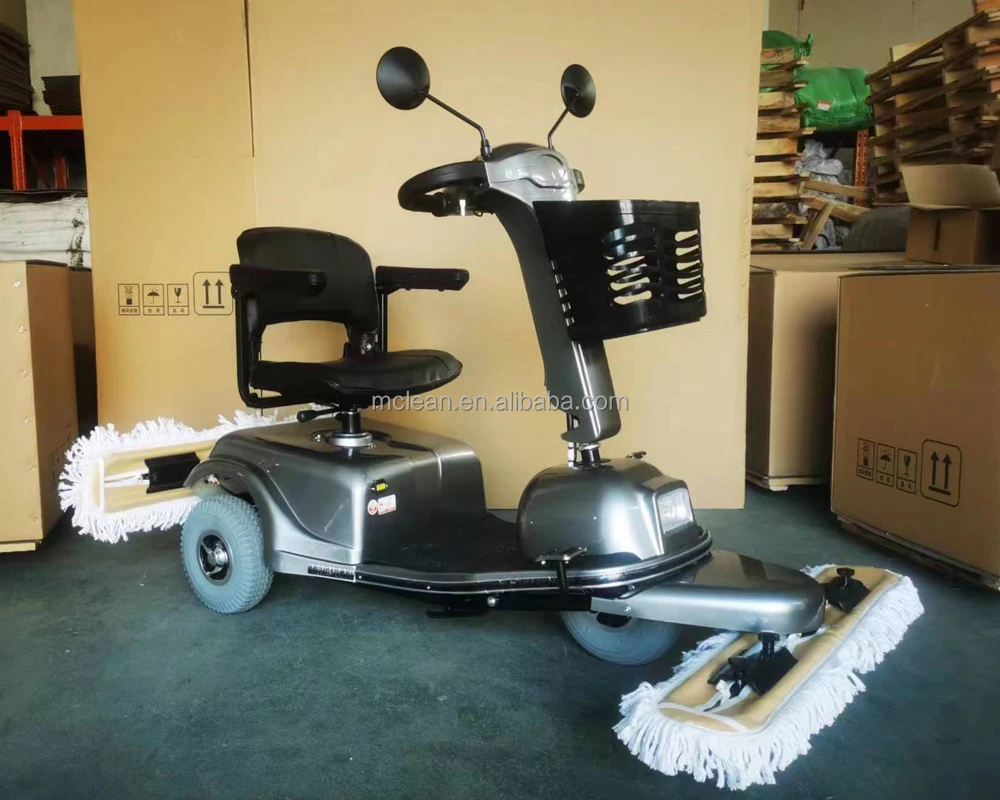 CT3900 Ride on Floor Mop Propelled Three Wheel Dust Cart Driving Mopping Dust Floor Scrubber