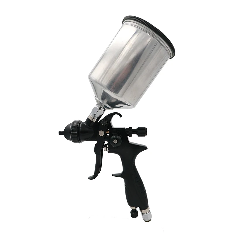 
2021 Black Gravity feed hvlp metal Hopper air paint spray gun 