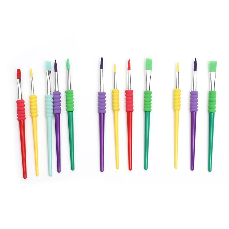 4 pieces of plastic suction card packaging art brush for watercolor oil painting