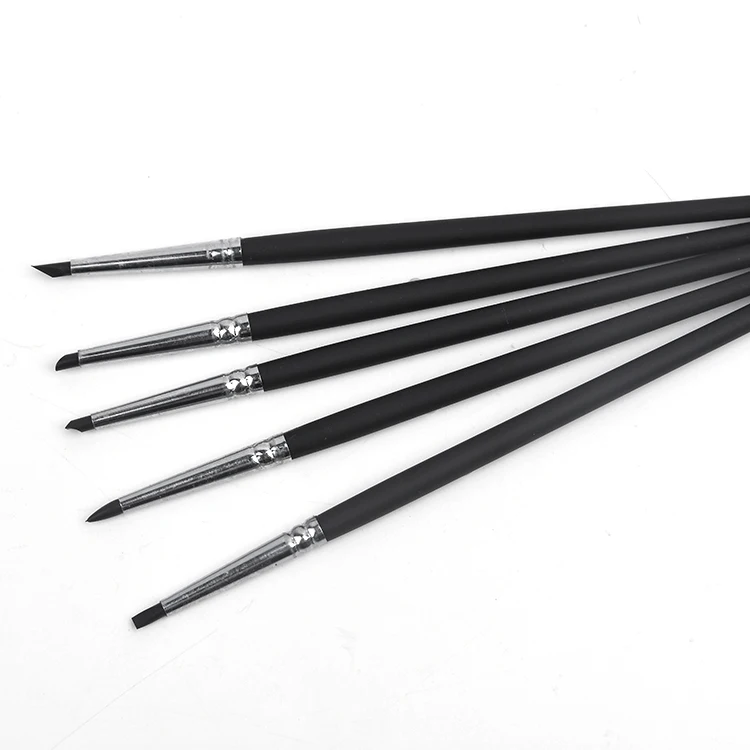 5Pcs Detail Paint Brushes Set Artist Paint Brushes Painting Supplies For Art Watercolor Acrylics Oil