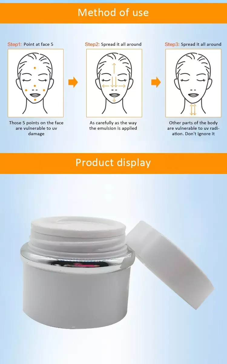 
OEM skin cream SPF 50 waterproof whitening wholesale organic custom sunscreen spray private label sunscreen cream 