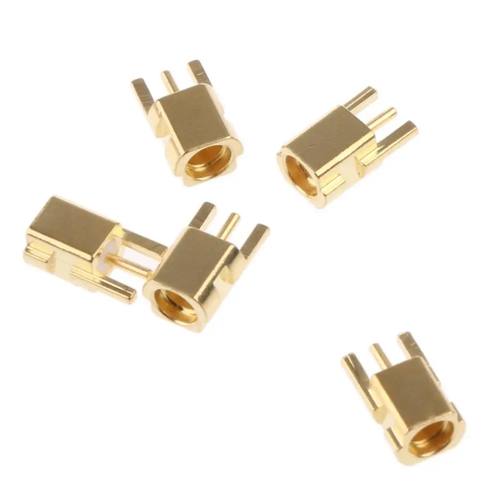 PCB Mount Right Angle Gold Plated MMCX Female Connector