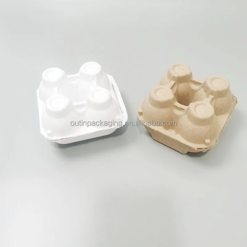 eco friendly biodegradable mold bagasse bamboo paper Pulp Egg Cartons for Eggs puff waffle chocolate food packaging box