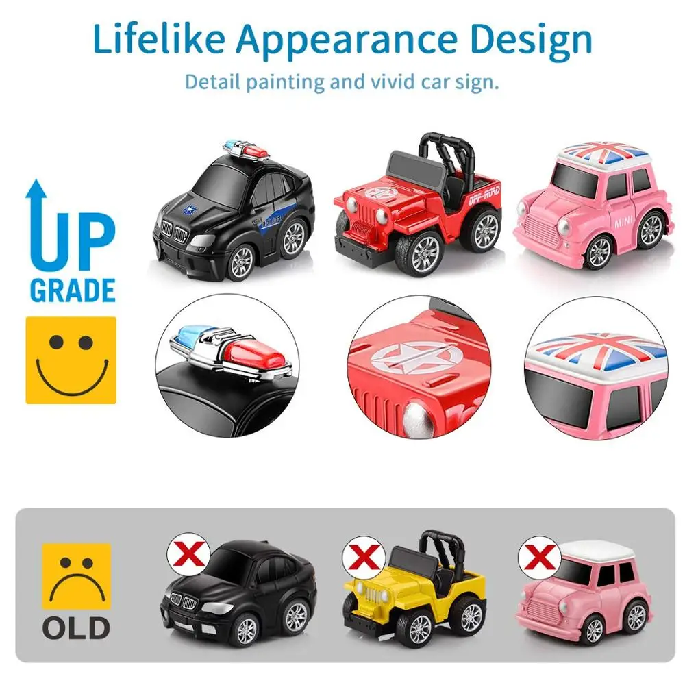 2021 Popular 8pcs Toys Pull Back Vehicles for kids