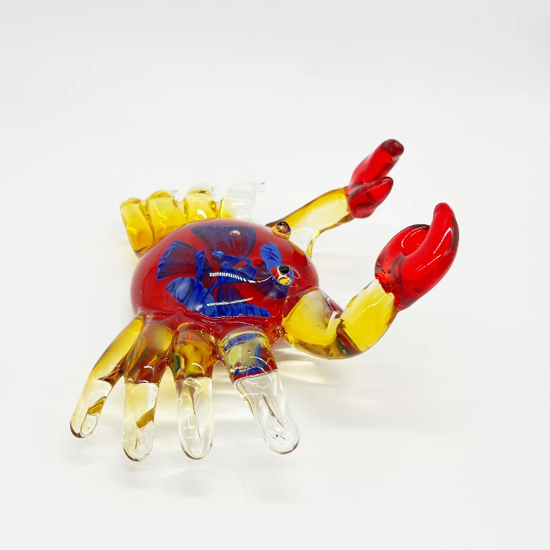 Cute Handmade Glass Blowing Hermit Crab Glass Art Sculpture