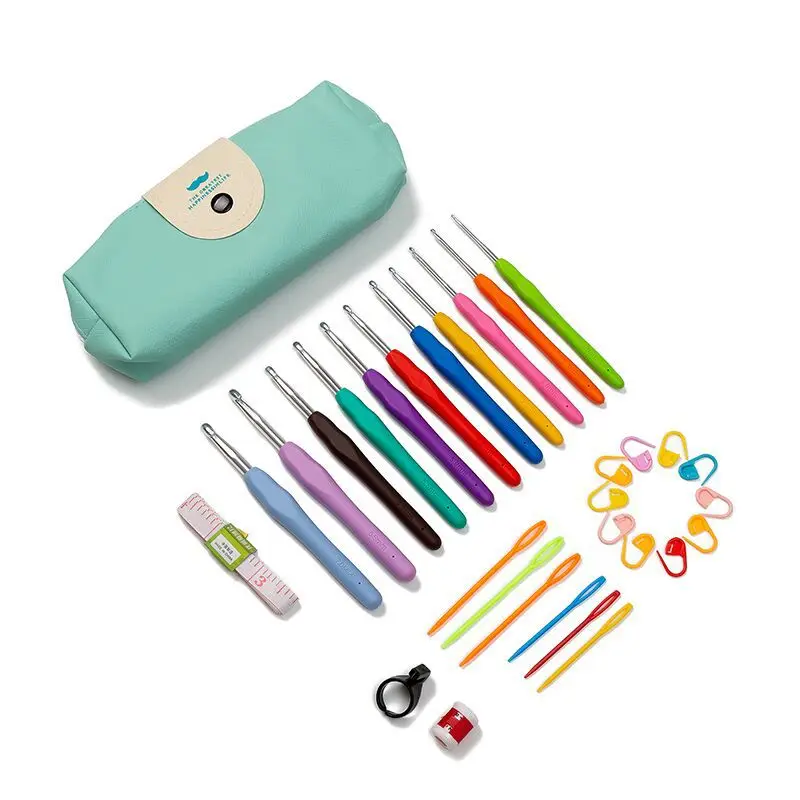 Hot Sale DIY Material Tool Aluminum Crochet Hook Set Knitting Needle kit For Hand Knitting