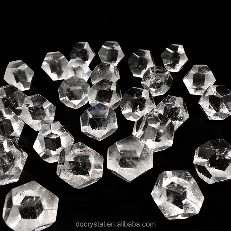 Wholesale Natural Crystals Polyhedron Reiki Gemstone Carving Sphere Clear quartz Polyhedron tumble For Decoration