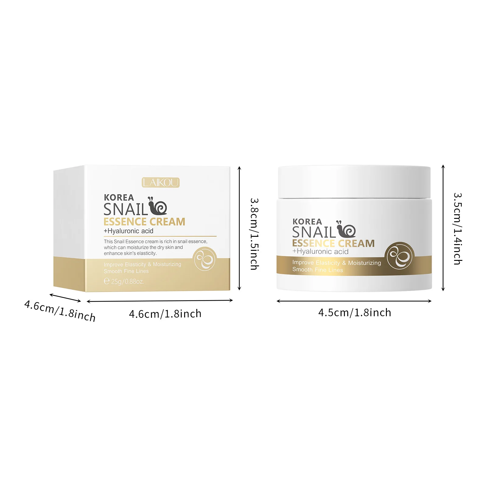LAIKOU Snail Whiting Repair Moisturizing Face Cream Hot Selling Organic Natural 12 Day Adults Female Retinol Moisturizer 3 Years