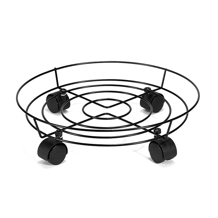 Прочная подставка для растений с колесами и забором, сверхпрочный держатель для цветов в горшке