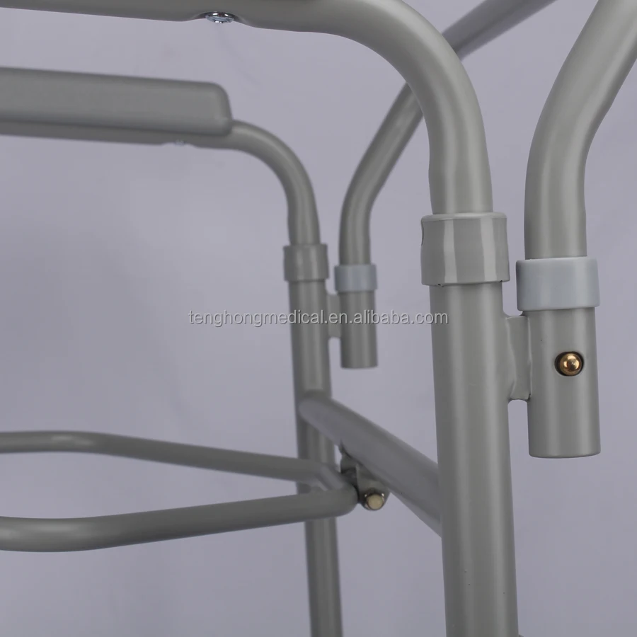 300lbs Medical Homecare Steel 4 in 1 Folding Bedside Commode Chair Portable Toilet Alternative with Bucket