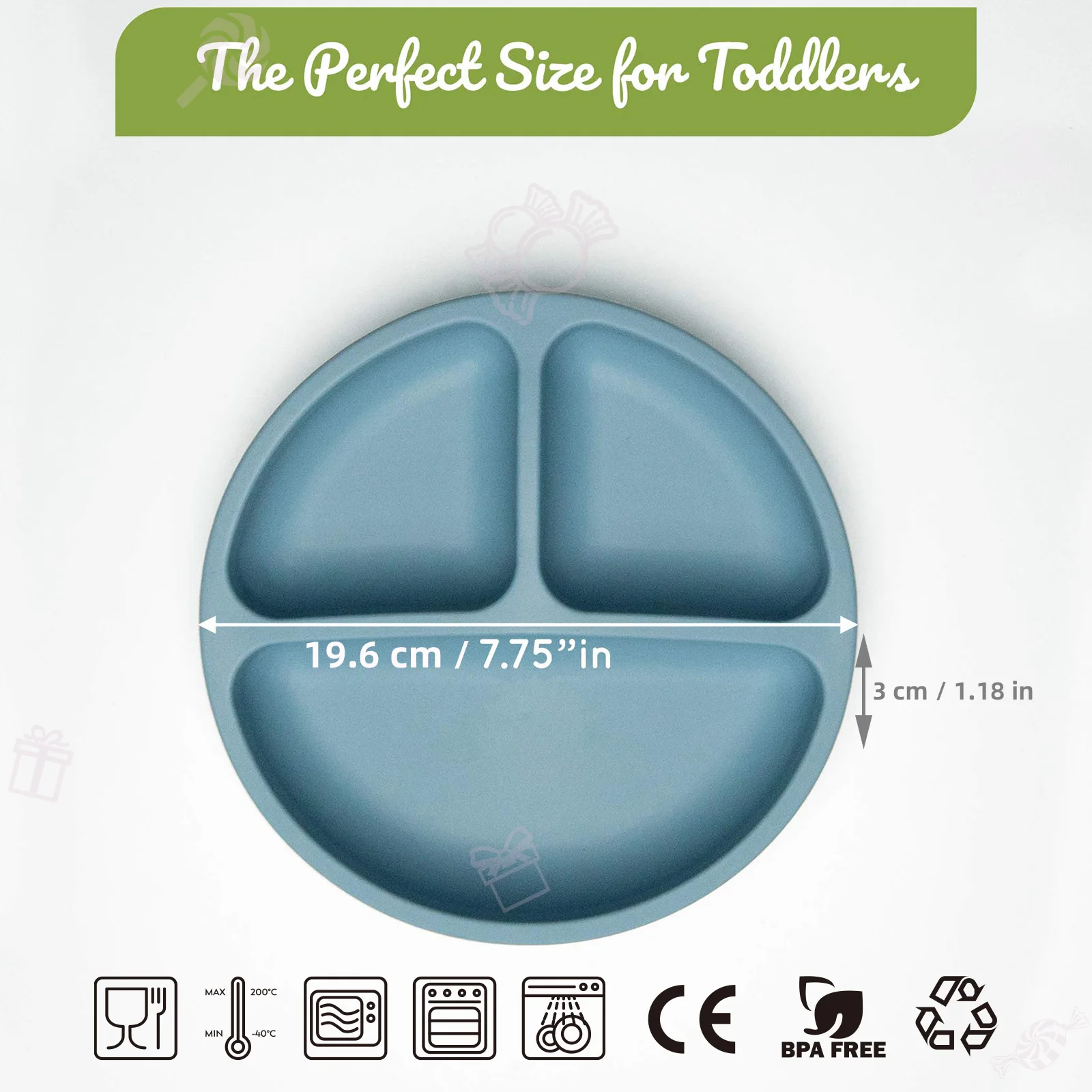 Kids Toddlers Weaning Eating Set Food Grade Silicone Baby Feeding Dinner Tableware Baby Bowl Plates Suction Spoon Fork Weaning