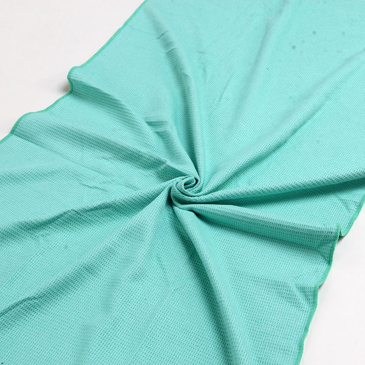 
Waffle Quick Dry Custom Manufacture yoga towel with corner pocket 