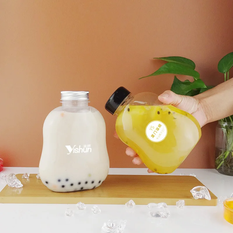 400ml 500ml Drinking Plastic Tea Bottle Juice Bottle  Milk Tea Cup