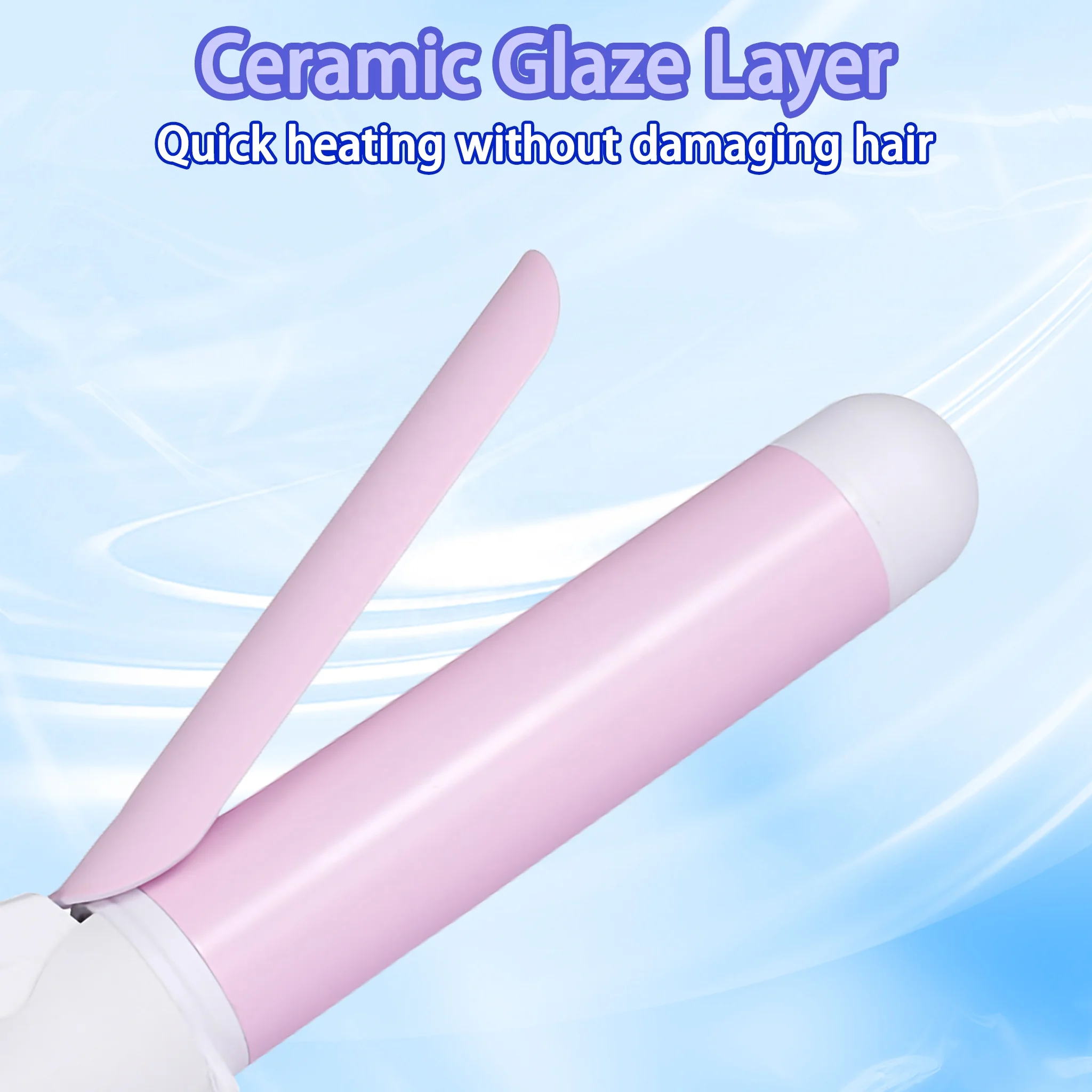 New Purple Girly Design Curling Iron with Professional Salon Hair Styler Electric Portable Curling