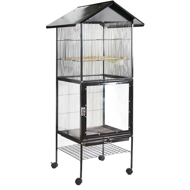 Comfortable Luxury Large Bird Cage Outdoor Iron Bird House Parrot Flight Pet Stand Net layer cage