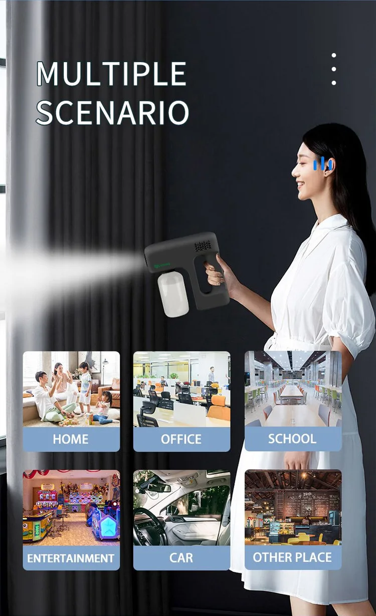 
Amazon Hot Sellor Nano Gun Spray Machine Indoor Blue Ray Desinfection Sprayer 