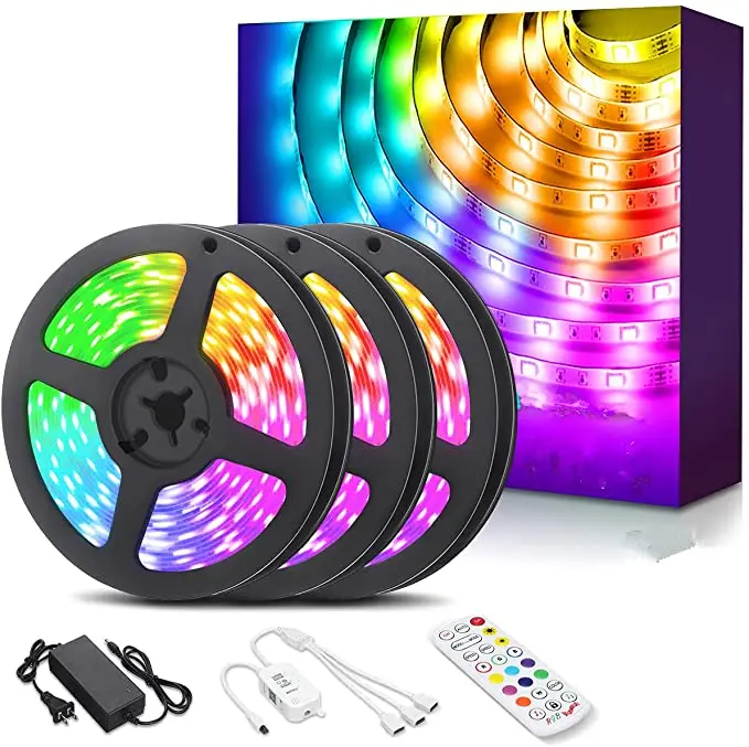 Alexa Tuya Google Home APP Remote Control Smart RGB Strip Light IP65 Waterproof WIFI Smart LED Strip WIFI LED Strip Light