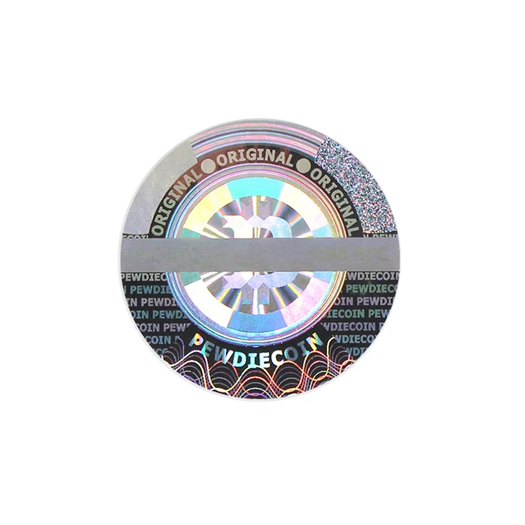 Custom 3D Security Hologram Sticker Laser Label with Silver PET Customized Packaging Adhesive Sticker CMYK Plastic Bag + Carton