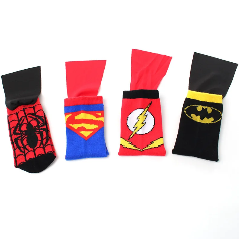 От 3 до 6 лет, детские носки с супер с рисунком героев из мультфильма, Детские хлопковые носки с изображением персонажей Crazy прикольные героя «унисекс» для мальчиков и девочек, носки с высокой пяткой