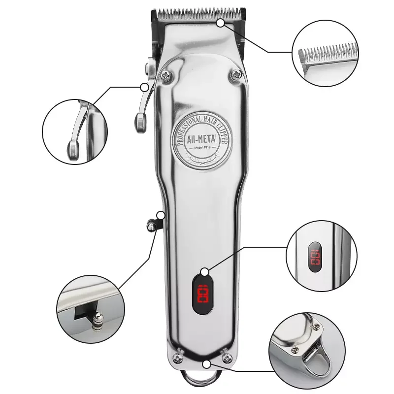 New Item Rechargeable Hair Trimmer Machine Hair Cutting Stainless Steel Beard Electric Razor cordless hair trimmer