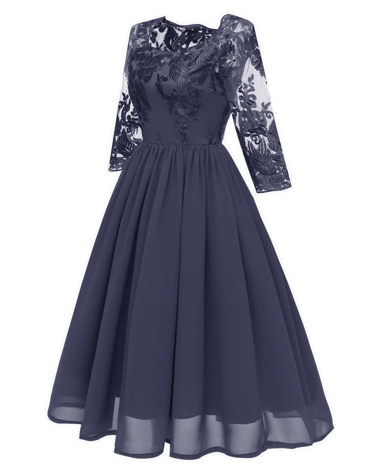 
Wholesale Women Fashion Chiffon Lace Evening Dresses women party dresses 2020 