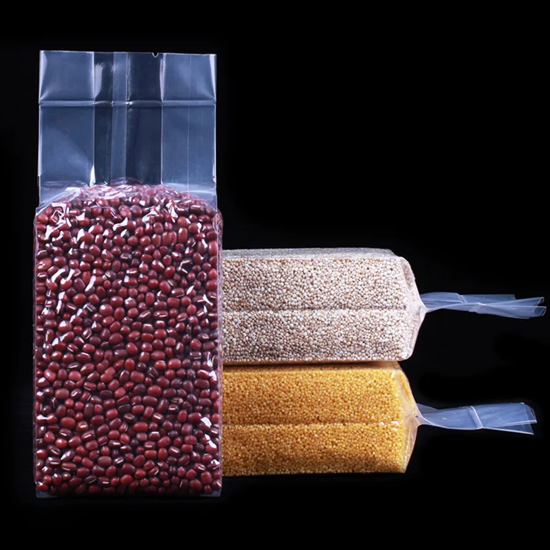 Custom Biodegradable recyclable Meat Fruit rice peanuts Fresh Pouch Clear PE Plastic Compression Seal Food Vacuum Packaging Bag
