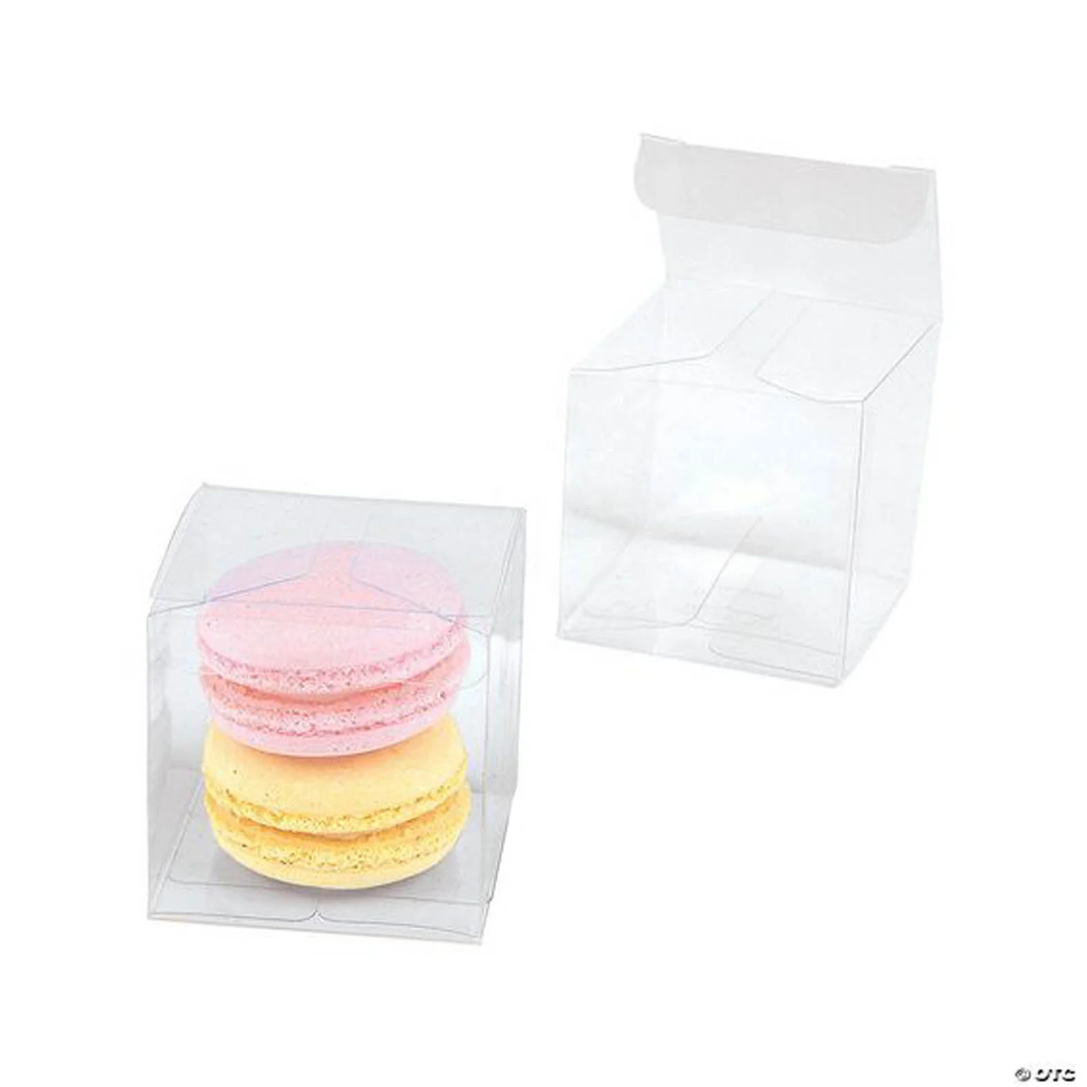 Wholesale Transparent Box Clear Small Plastic tiramisu Candy Dessert Boxes PS Mini Box Transparent