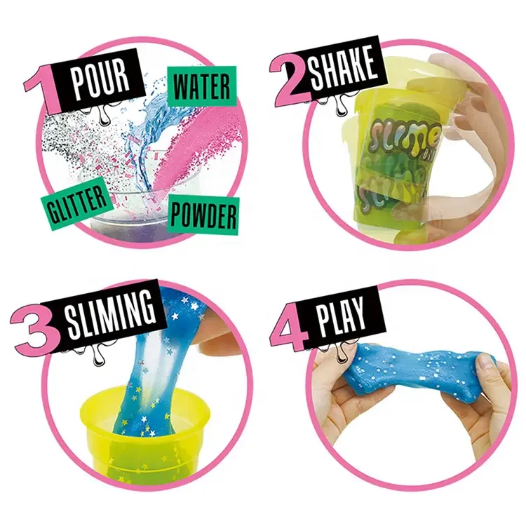 Crystal clay factory direct sales water drop bottle diy children decompression experimental set educational fun gift toys