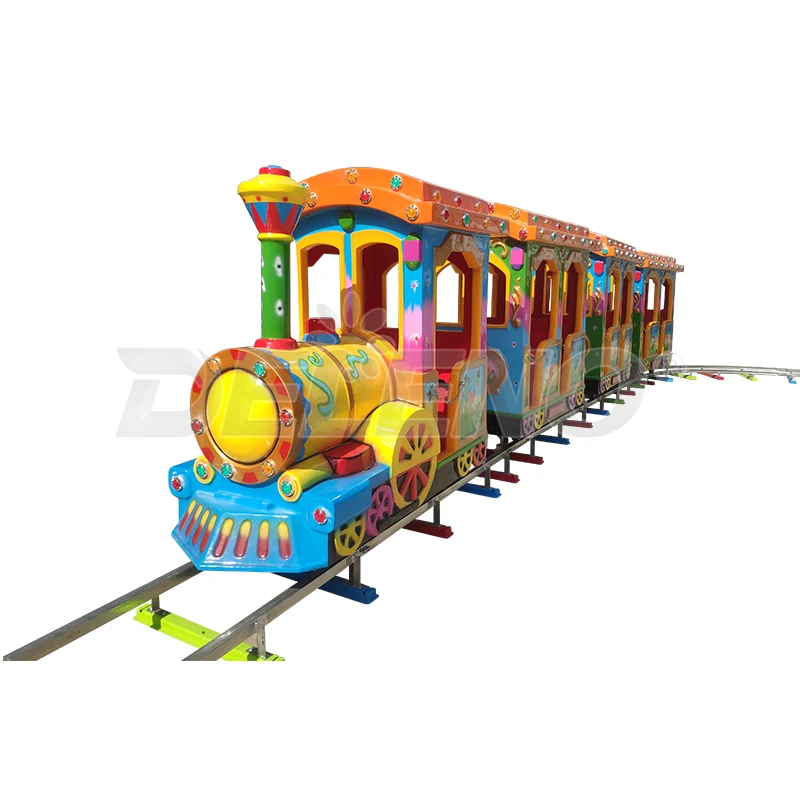 Popular Commercial Kids Outdoor Mini Shopping Amusement Express Theme Park Playground Electric Track Train