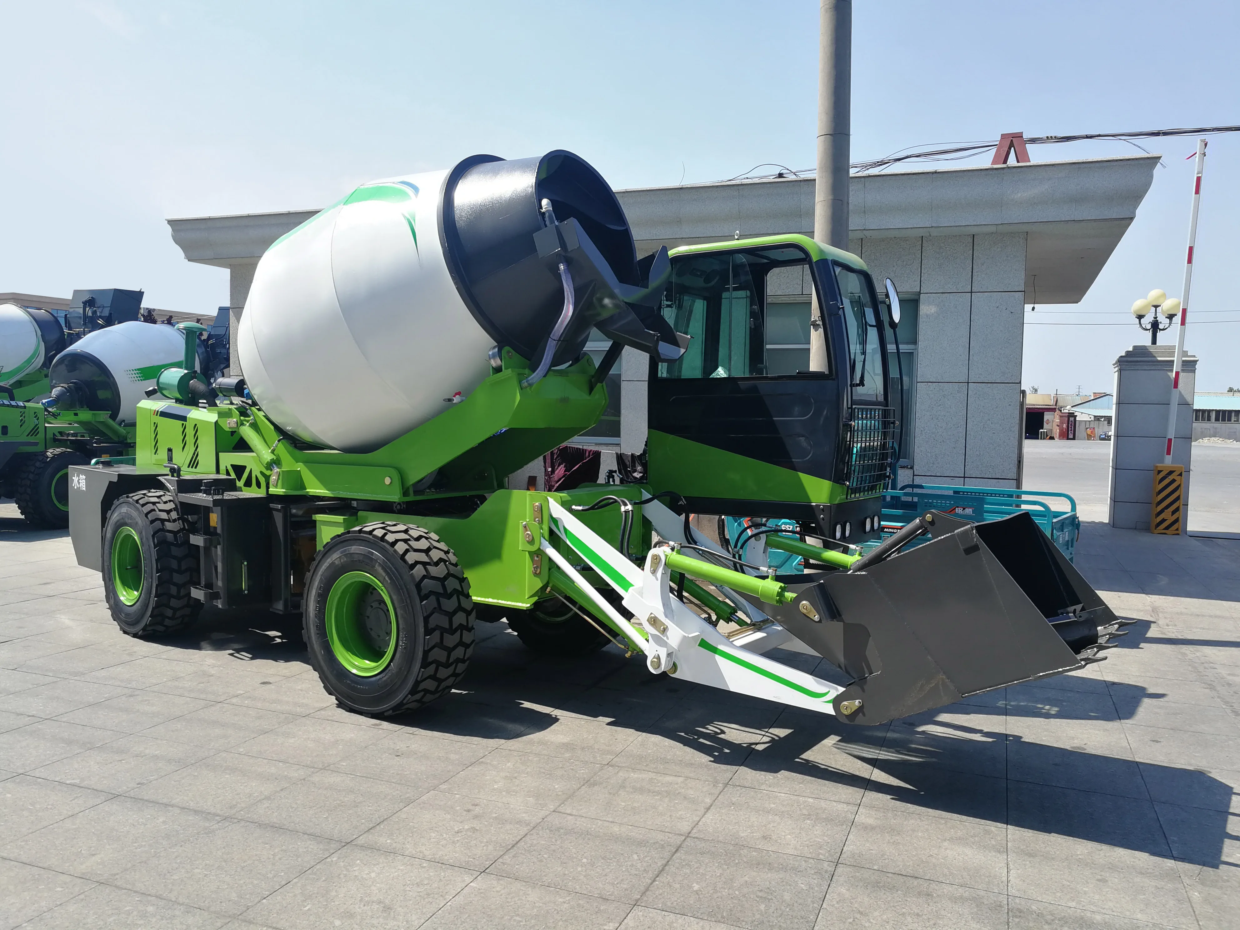 China manufacturer HUAYA brand 1.5  2m3 3m3 great automatic loading concrete mixer machine with /EPA
