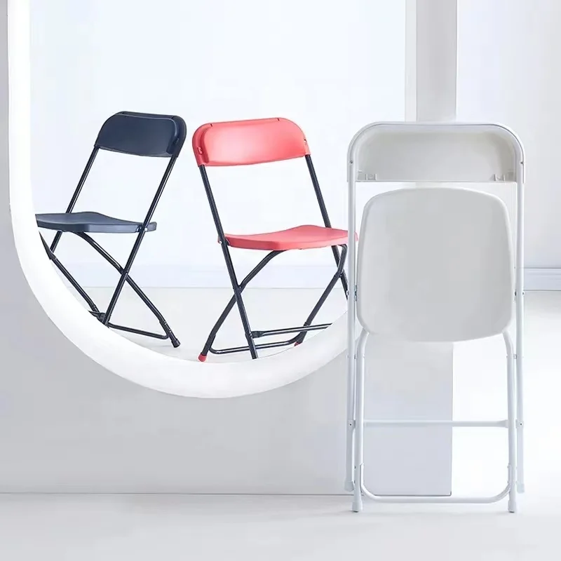 Reinforced exhibition event chair Plastic folding chair