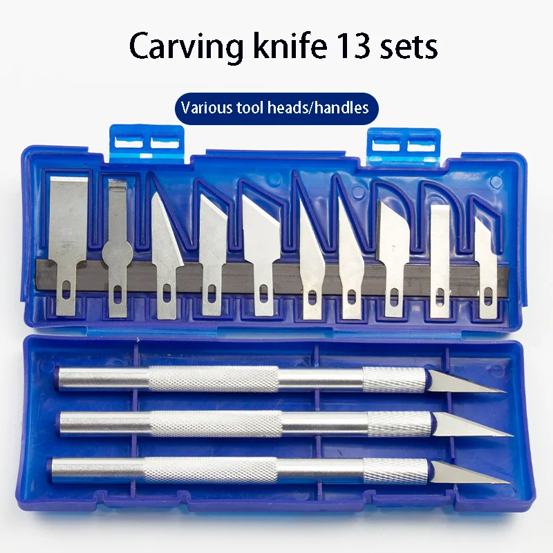 Fruit aluminum alloy carving knife utility knife model carving knife 13 sets