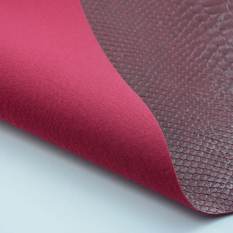 Printed synthetic pvc snake leather sheets for bag