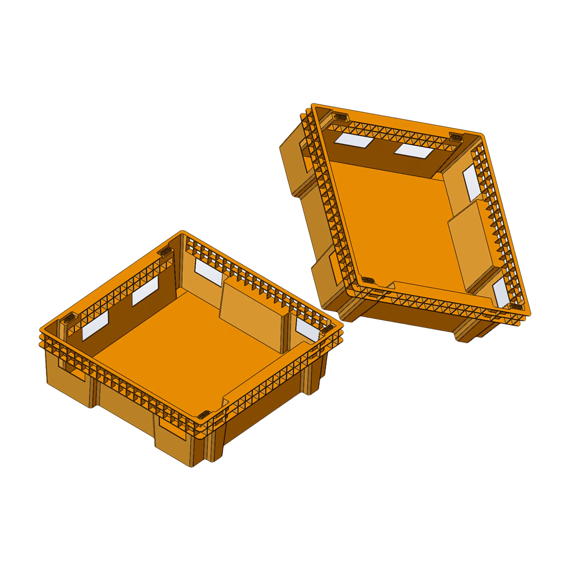 JOIN 1100*1100*350 Stackable Plastic Insect breeding boxes tray used for mealworms black soldier fly BSF buffalo worms crickets