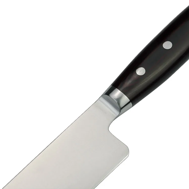 8 inch high carbon Switzerland Sandvik 14C28N stainless steel kitchen chef knife with G10 handle