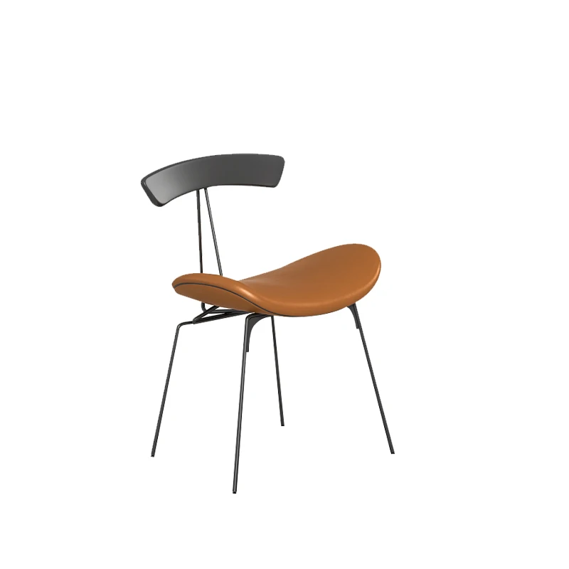 Leather design ant butterfly shape Leisure vintage Industrial reception dining chair for living room waiting hotel