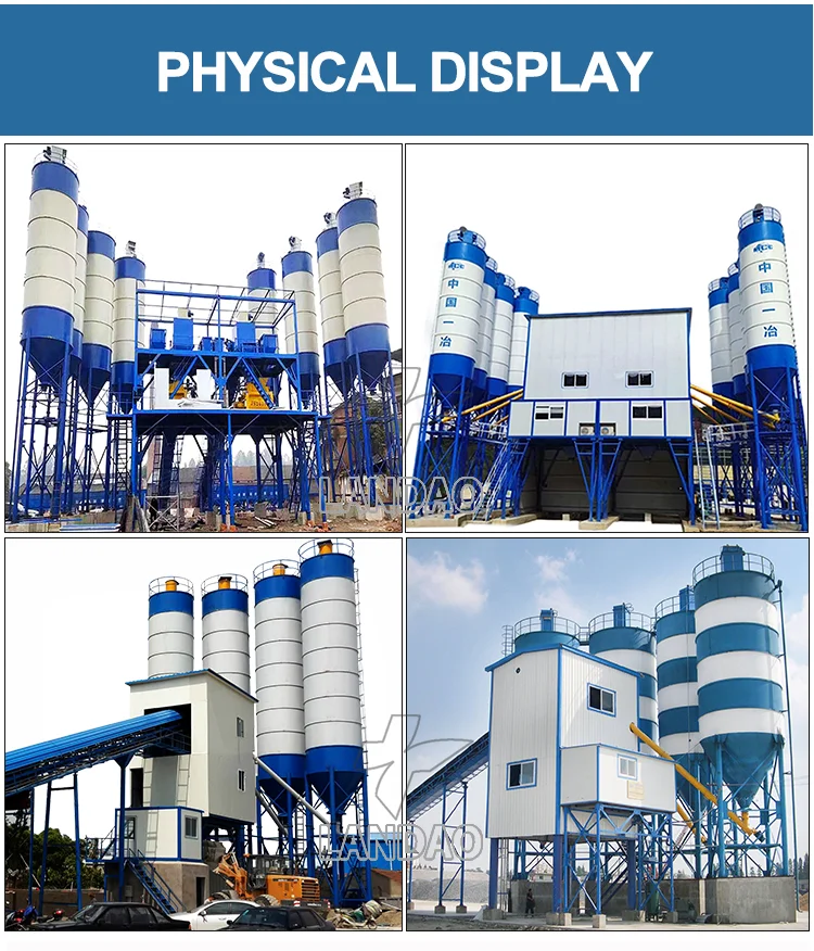 HZS90 Fixed Precast Belt Conveyor Wet Mix Concrete Batching Plant