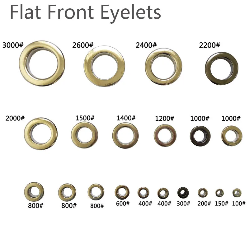 Custom LOGO Color Nickel Brass Gun Black Eyelet Curtain Rings Grommet Tiny Brass Metal Eyelet for Garments Leather Handbag